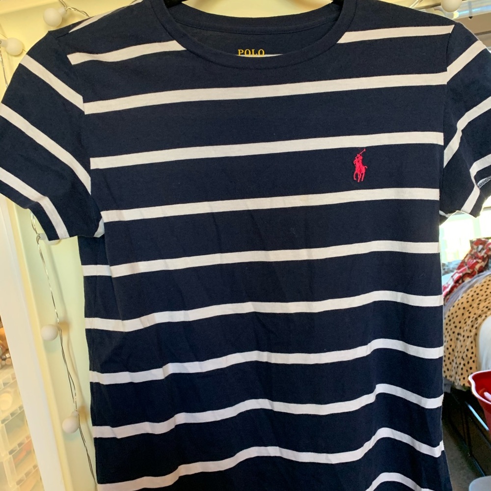 Polo Striped Crewneck TShirt